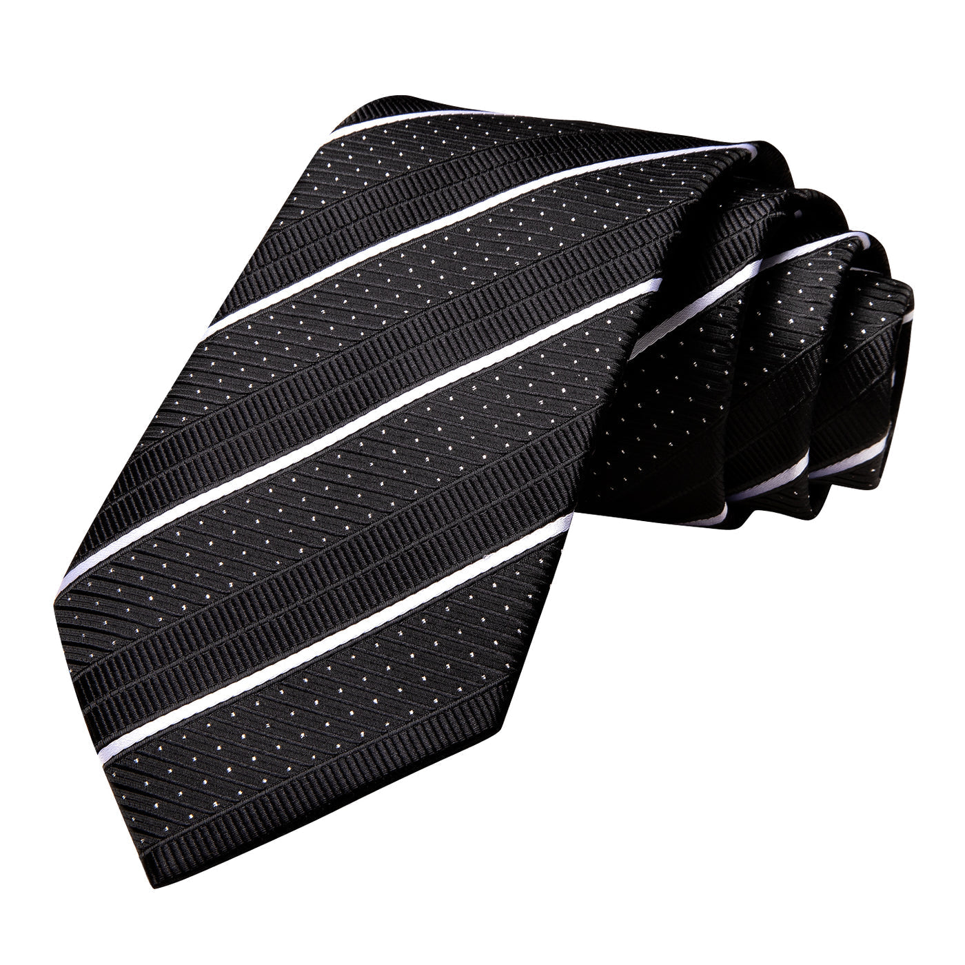 GentCrest Black Striped Tie Set - Image 5