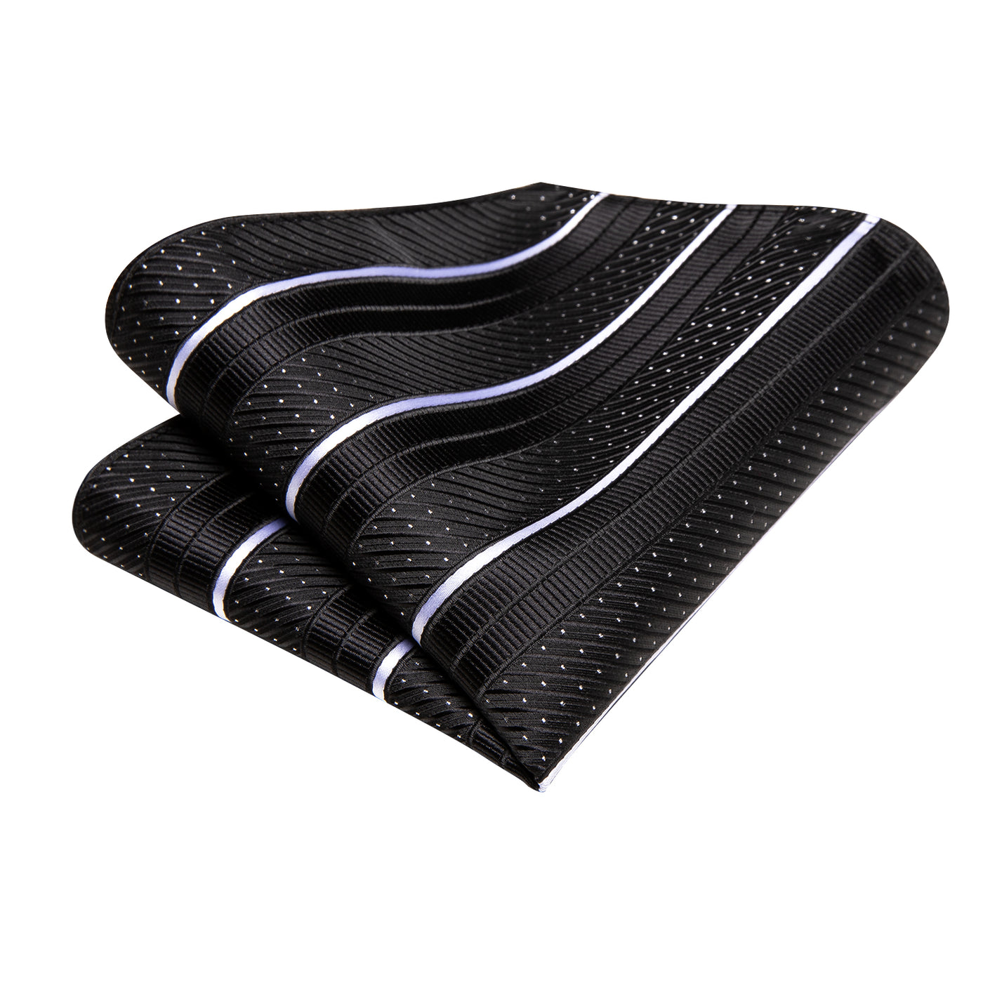 GentCrest Black Striped Tie Set - Image 4