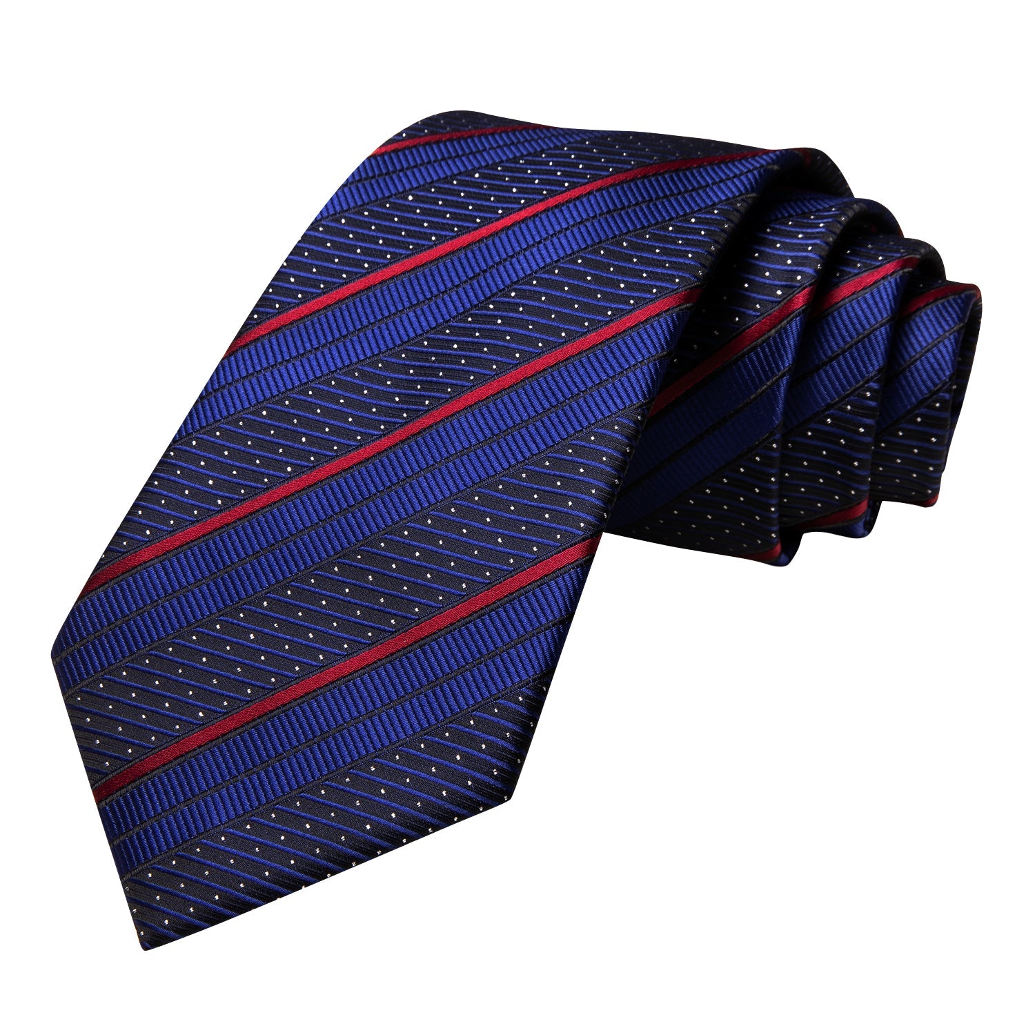 GentCrest Blue Striped Tie Hanky Cufflinks Set - Image 4