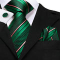 Emerald Strata Silk Tie Set - GentCrest