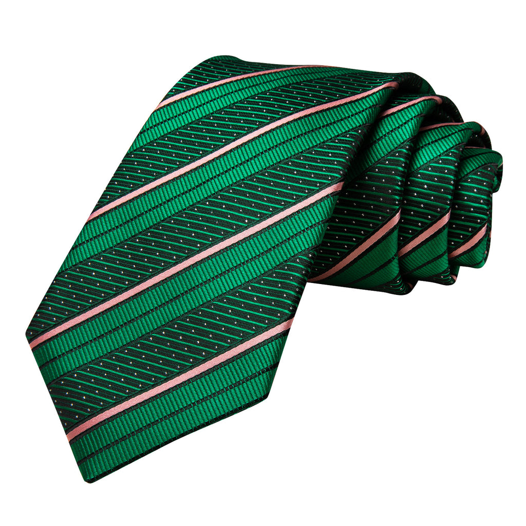 Emerald Strata Silk Tie Set - GentCrest - View 3