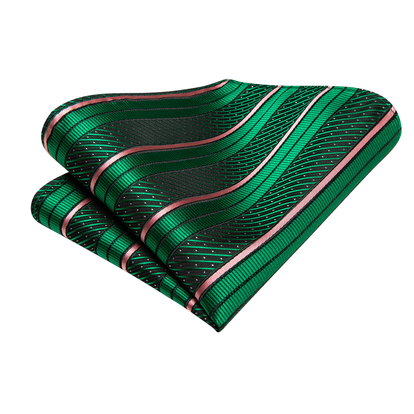 Emerald Strata Silk Tie Set - GentCrest - View 4