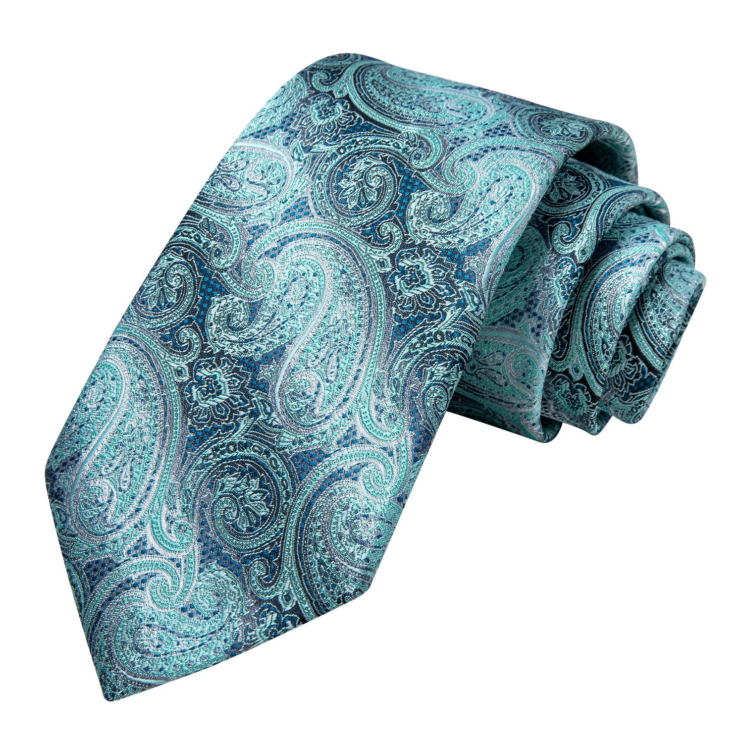 GentCrest Blue Paisley Tie Hanky Cufflinks Set - Image 4