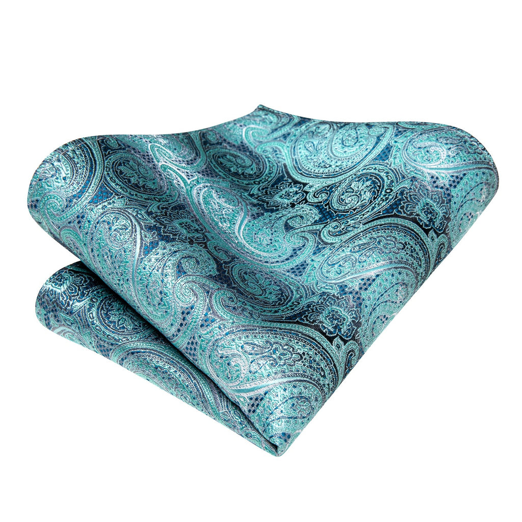 GentCrest Blue Paisley Tie Hanky Cufflinks Set - Image 3