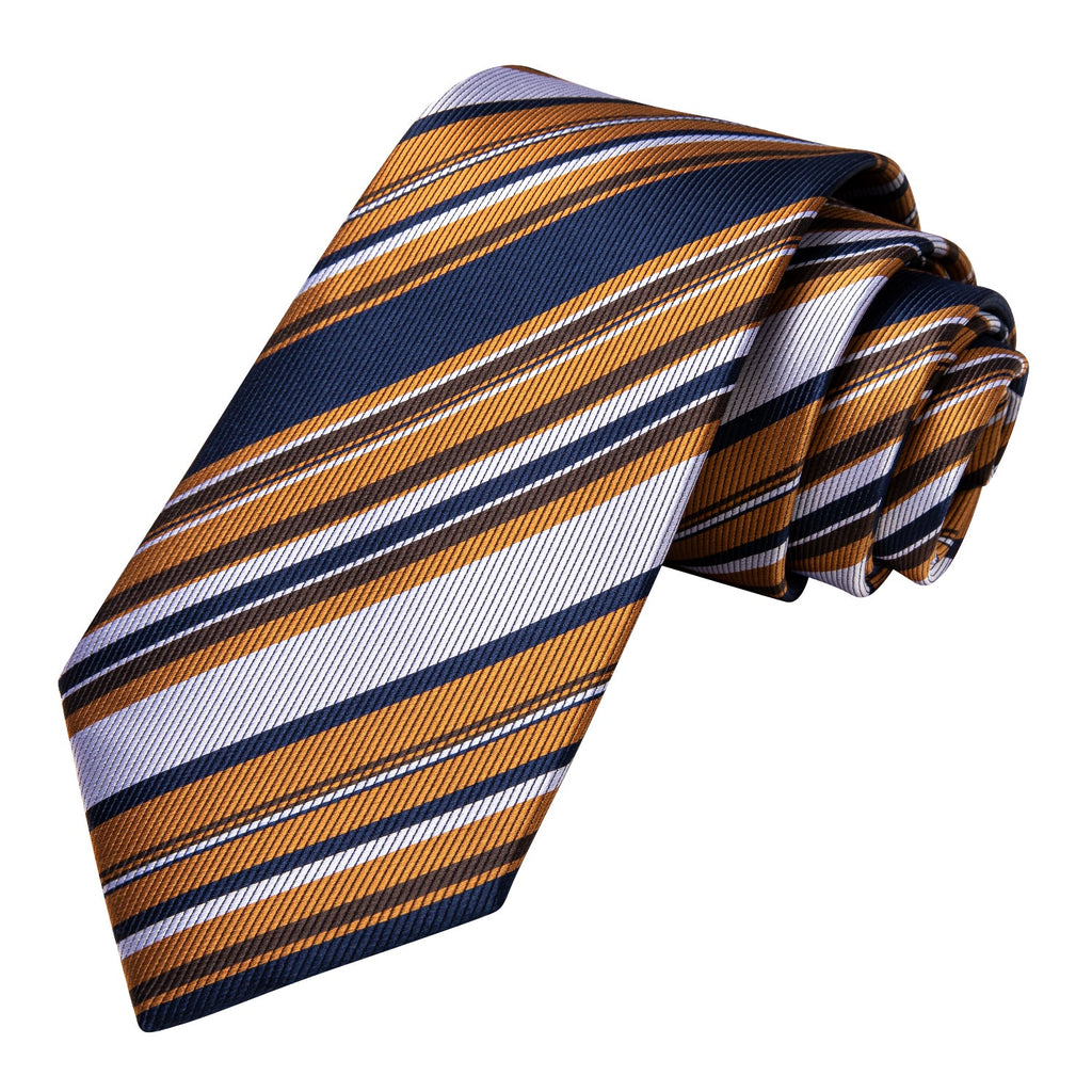 GentCrest Blue Striped Tie Hanky Cufflinks Set - Image 4