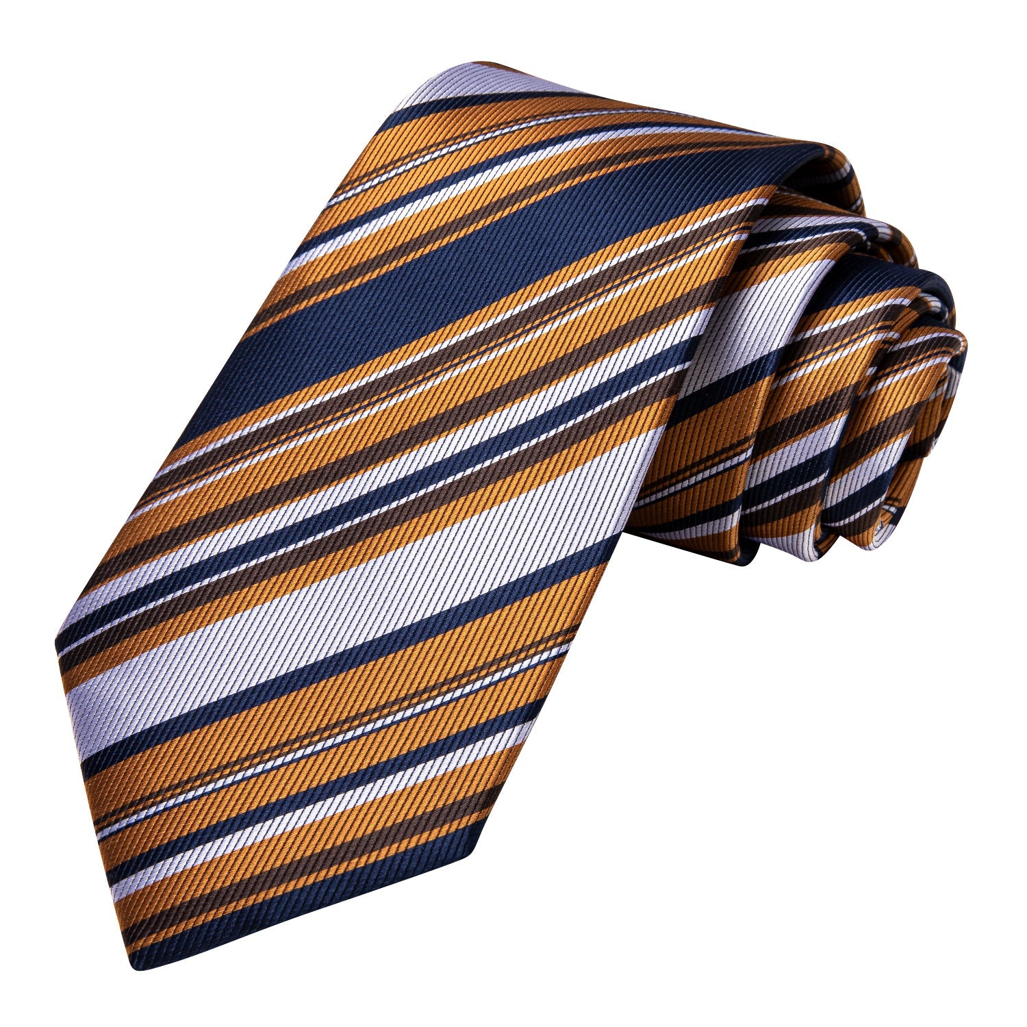 GentCrest Blue Striped Tie Hanky Cufflinks Set - Image 4