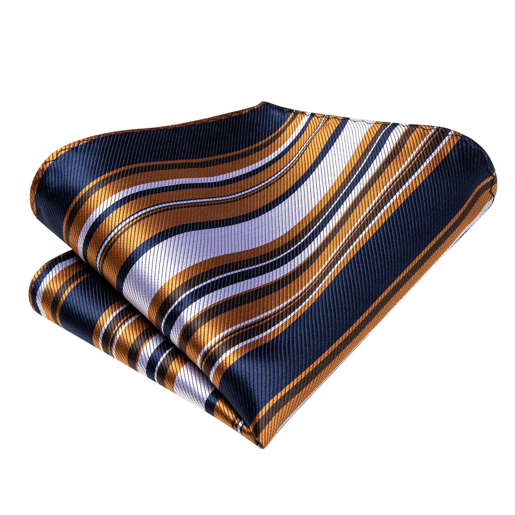 GentCrest Blue Striped Tie Hanky Cufflinks Set - Image 5