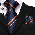 GentCrest Blue Striped Tie Sets - Image 1