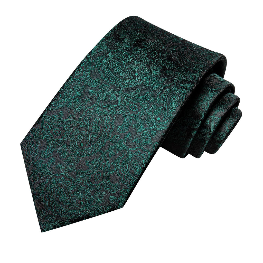 GentCrest Black Paisley Tie Hanky Cufflinks Set - Image 6