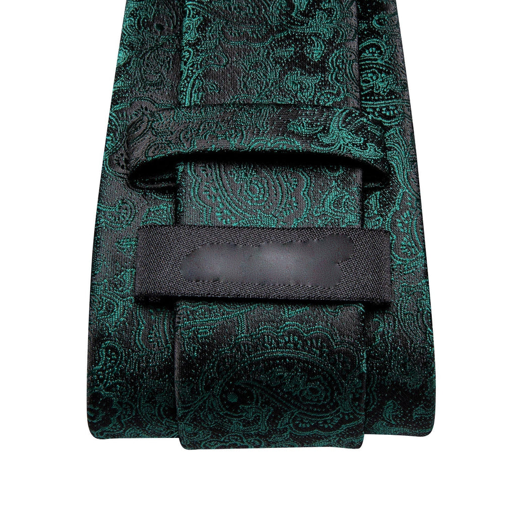 GentCrest Black Paisley Tie Hanky Cufflinks Set - Image 7