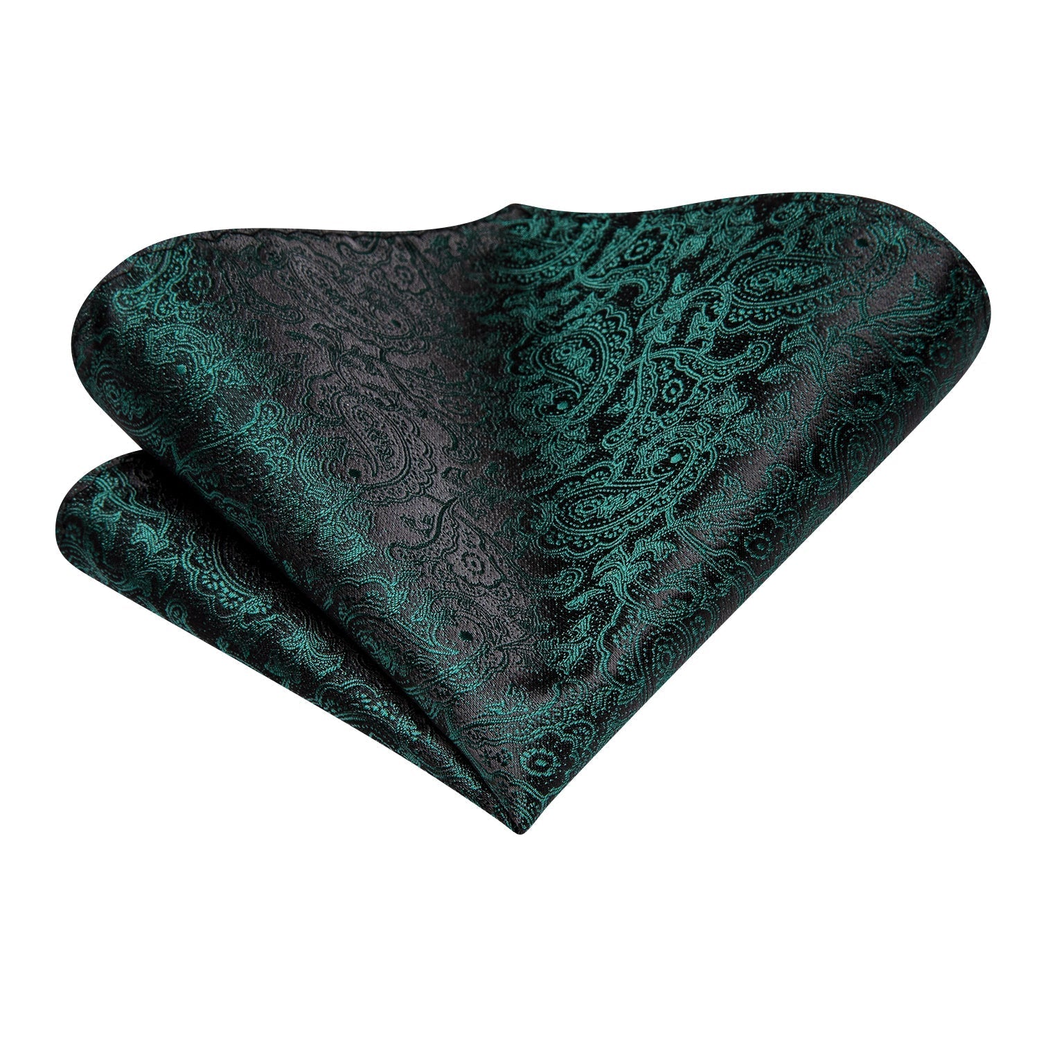 GentCrest Black Paisley Tie Hanky Cufflinks Set - Image 8