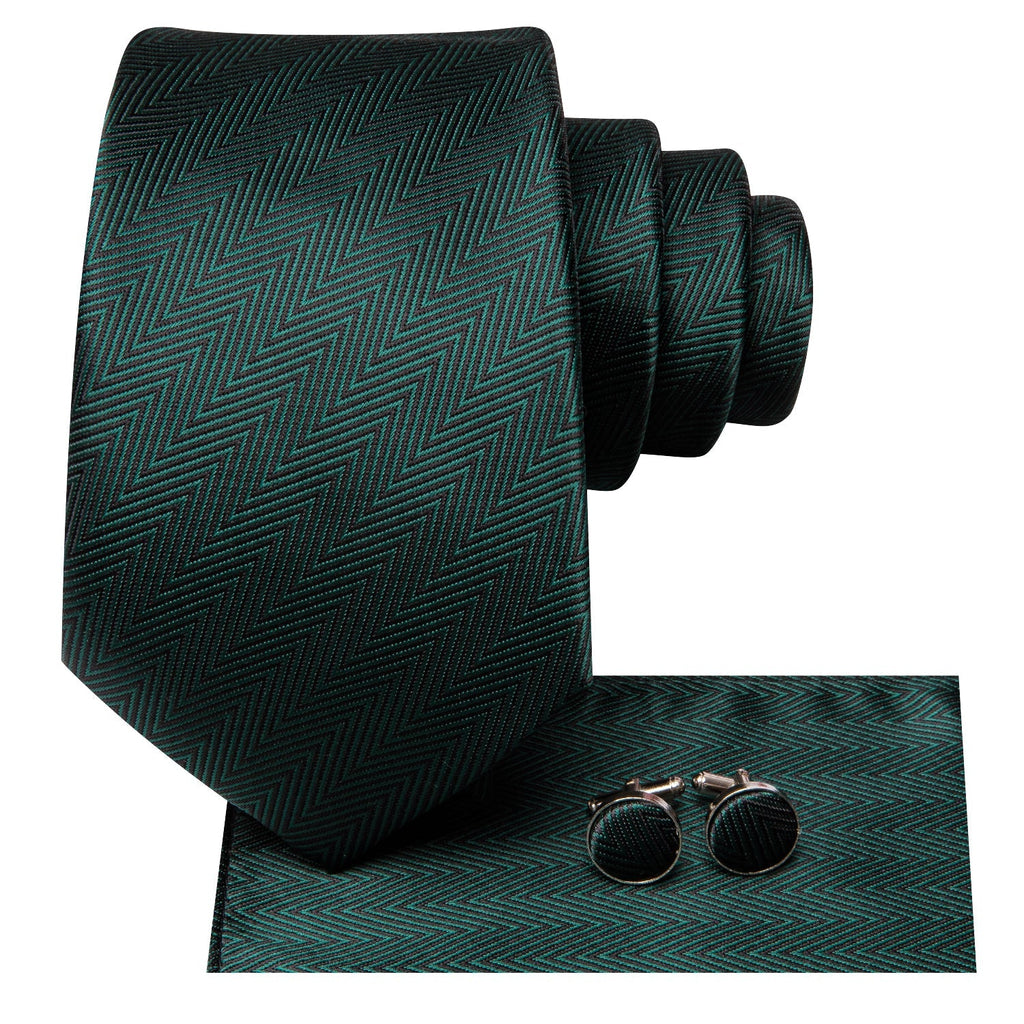 GentCrest Red Textured Tie Hanky Cufflinks Set - Image 5