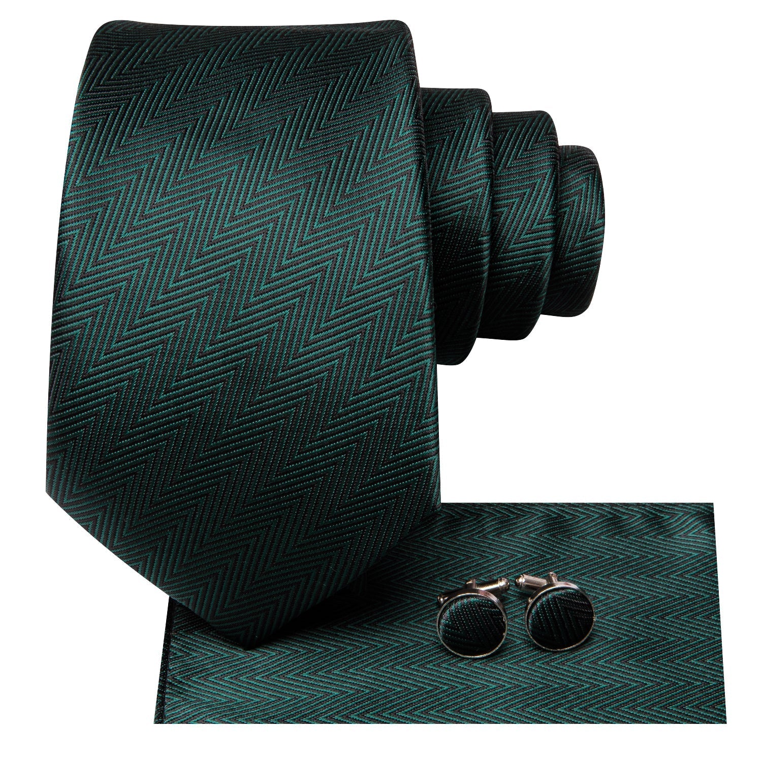 GentCrest Red Textured Tie Hanky Cufflinks Set - Image 5