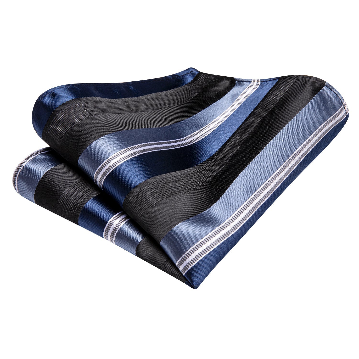 GentCrest Black Striped Tie Hanky Cufflinks Set - Image 6