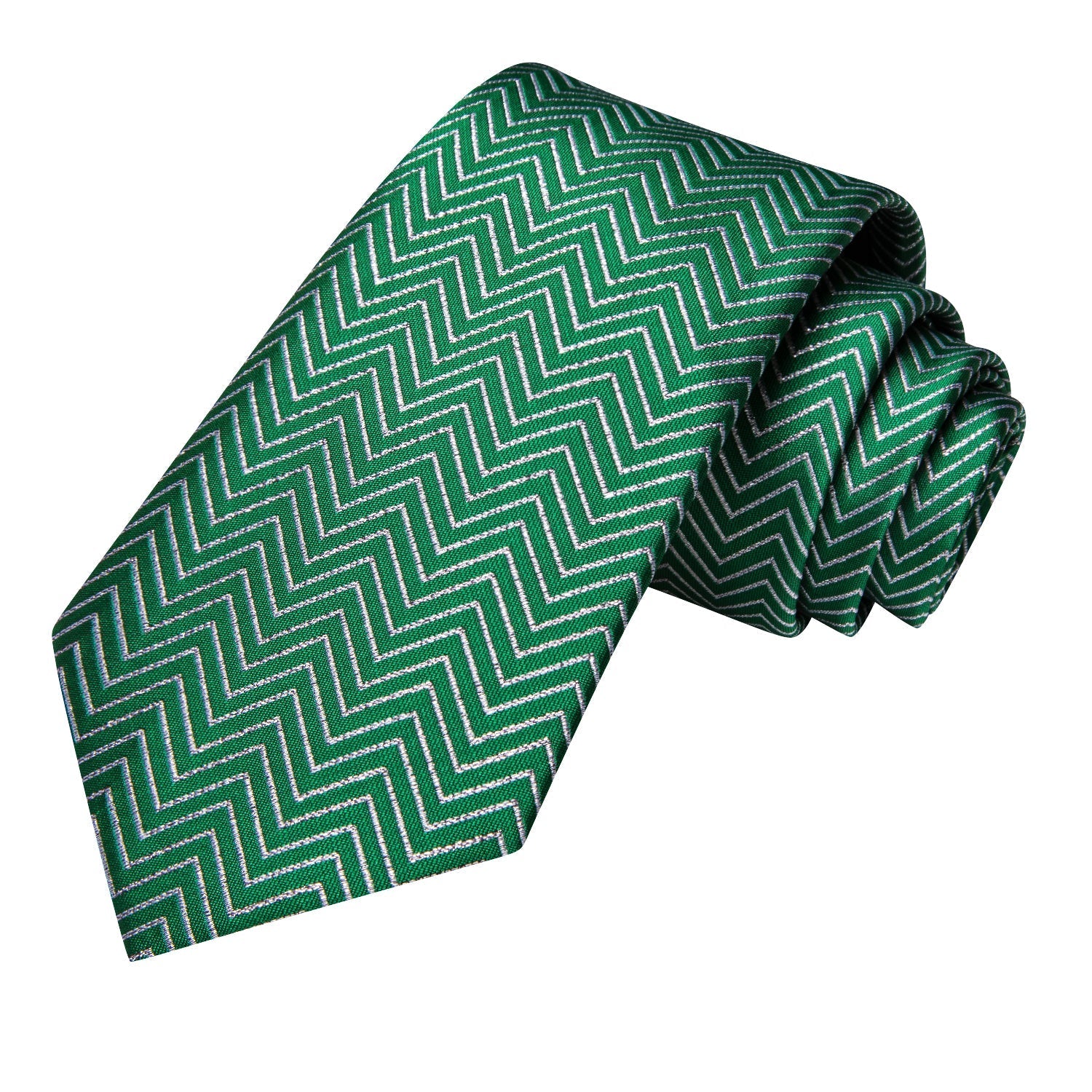 GentCrest Red Geometric Tie Hanky Cufflinks Set - Image 4