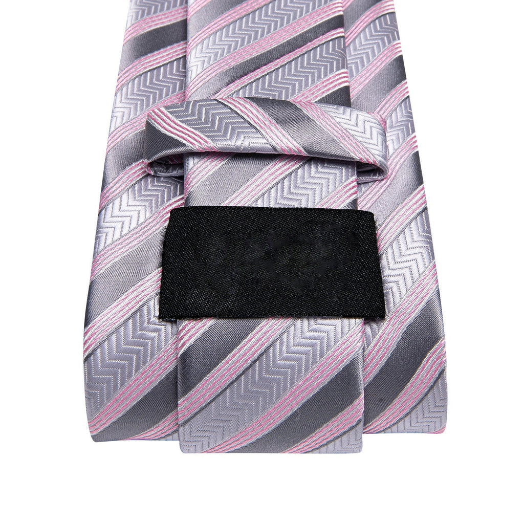 GentCrest Pink Striped Tie Hanky Cufflinks Set - Image 4