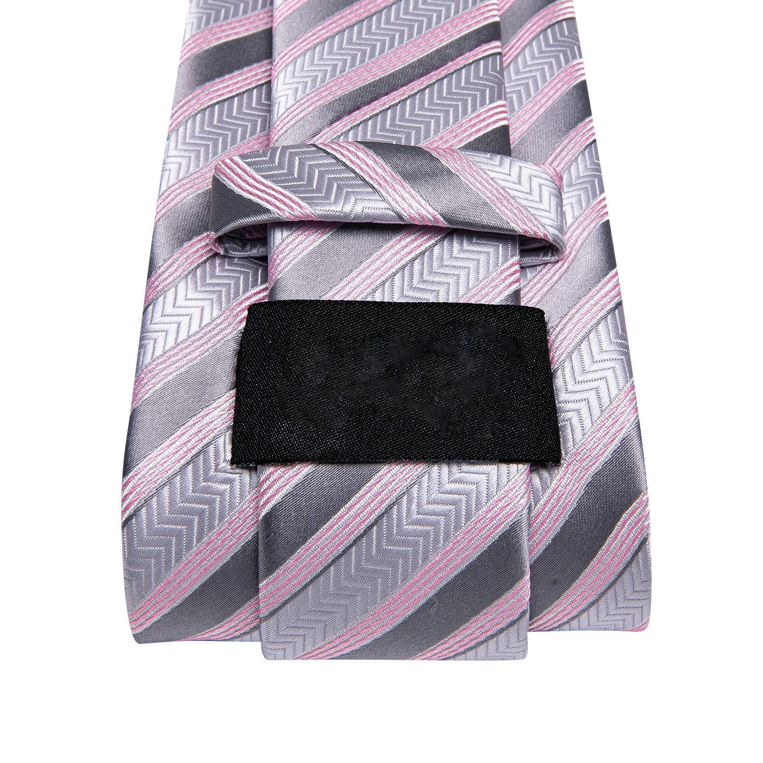 GentCrest Pink Striped Tie Hanky Cufflinks Set - Image 4