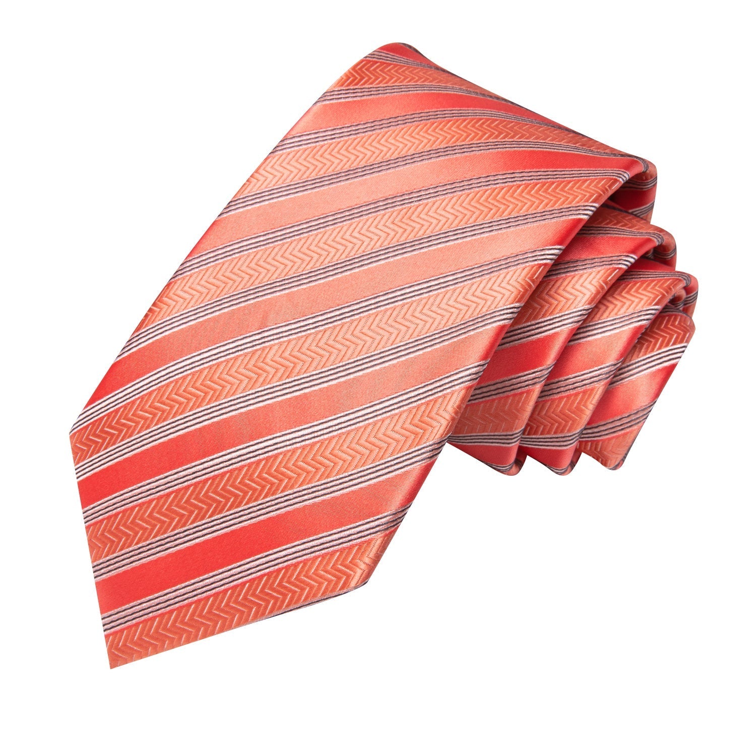 GentCrest Grey Striped Tie Hanky Cufflinks Set - Image 3