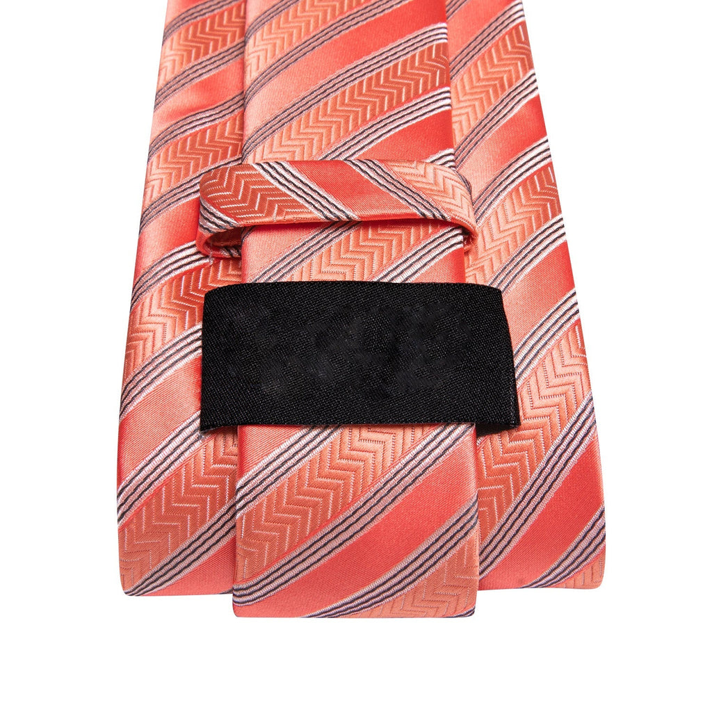 GentCrest Grey Striped Tie Hanky Cufflinks Set - Image 4