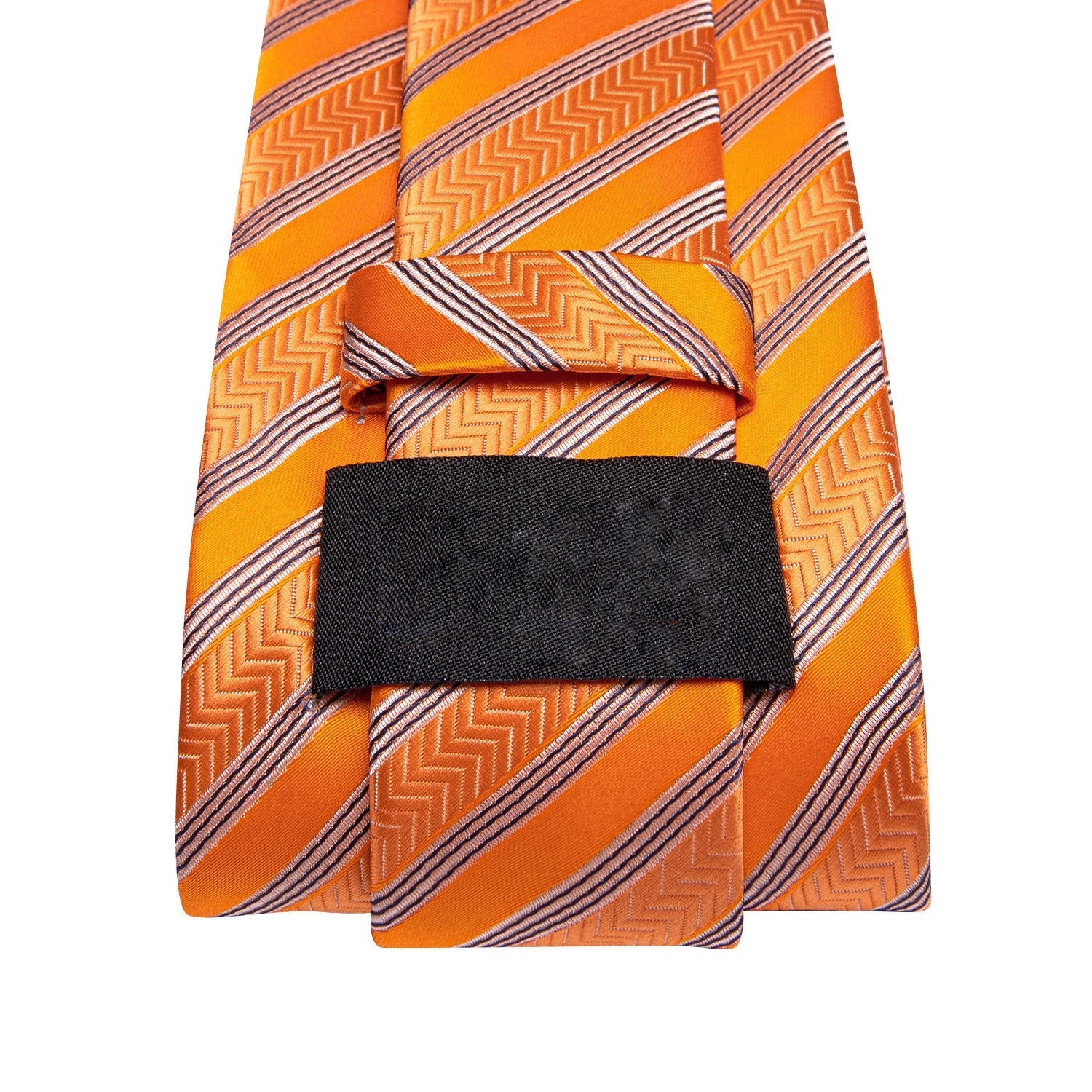GentCrest Black Striped Tie Hanky Cufflinks Set - Image 4
