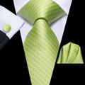 GentCrest Green Striped Tie Hanky Cufflinks Set - Image 1