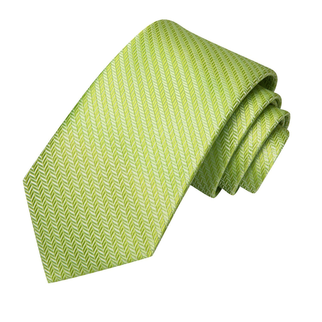 GentCrest Green Striped Tie Hanky Cufflinks Set - Image 3