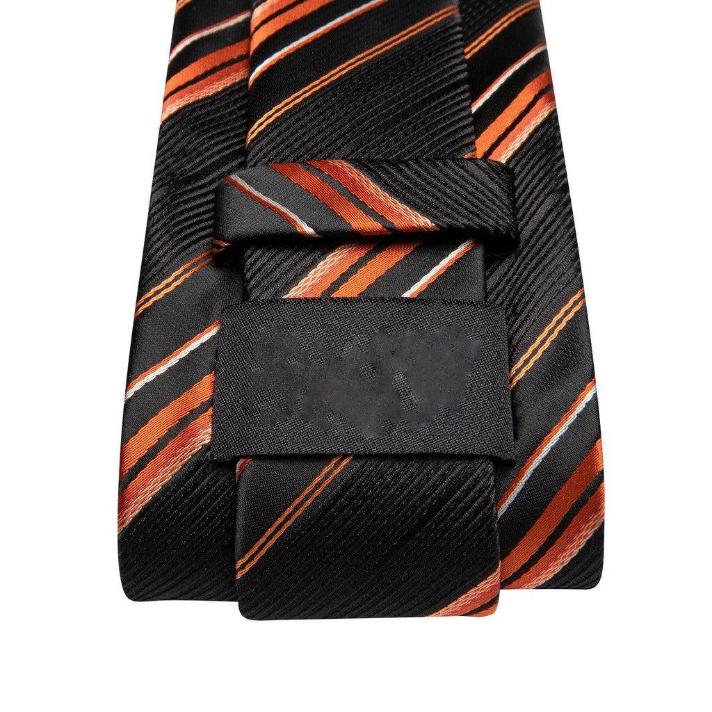 GentCrest Black Striped Tie Hanky Cufflinks Set - Image 4