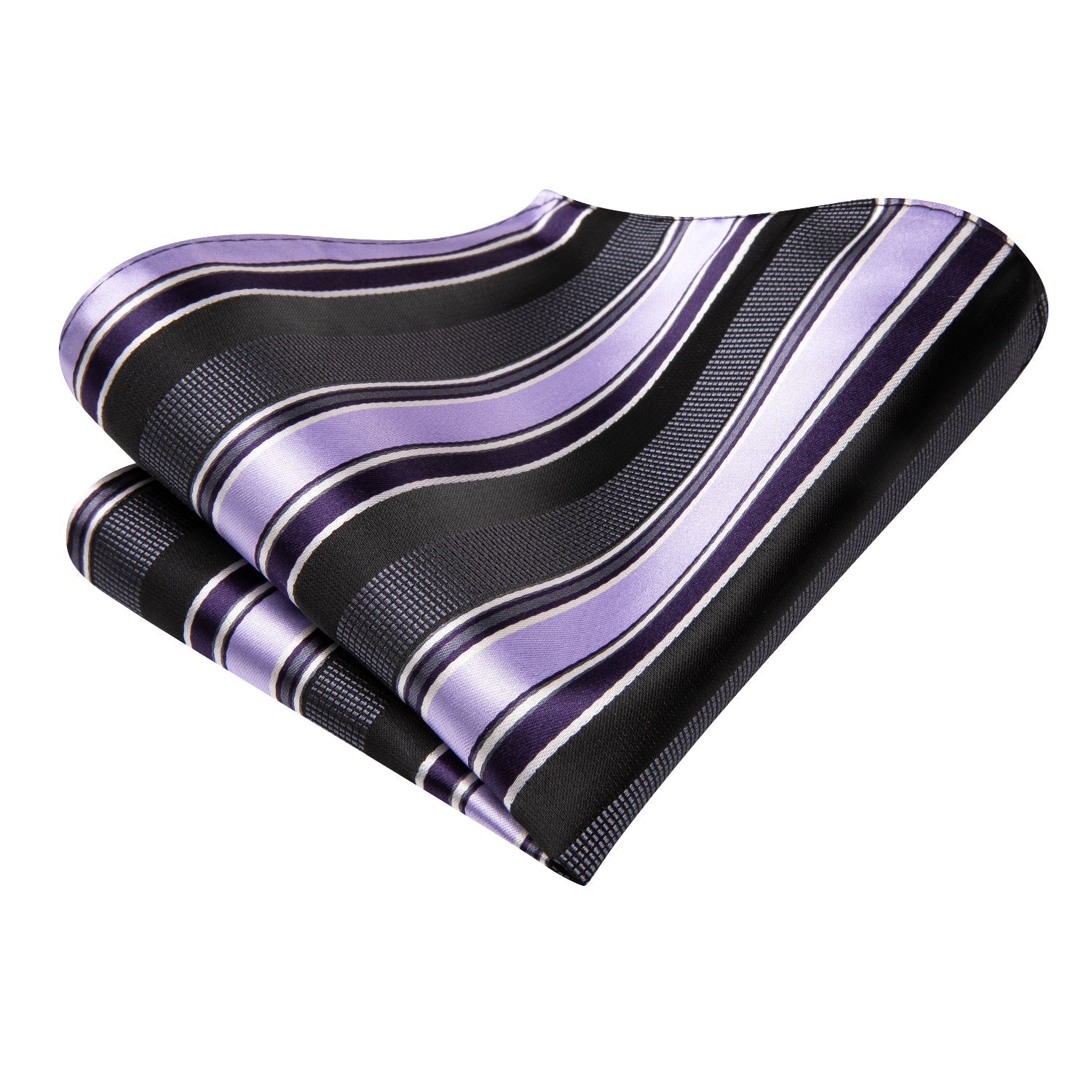 GentCrest Black Striped Tie Hanky Cufflinks Set - Image 5