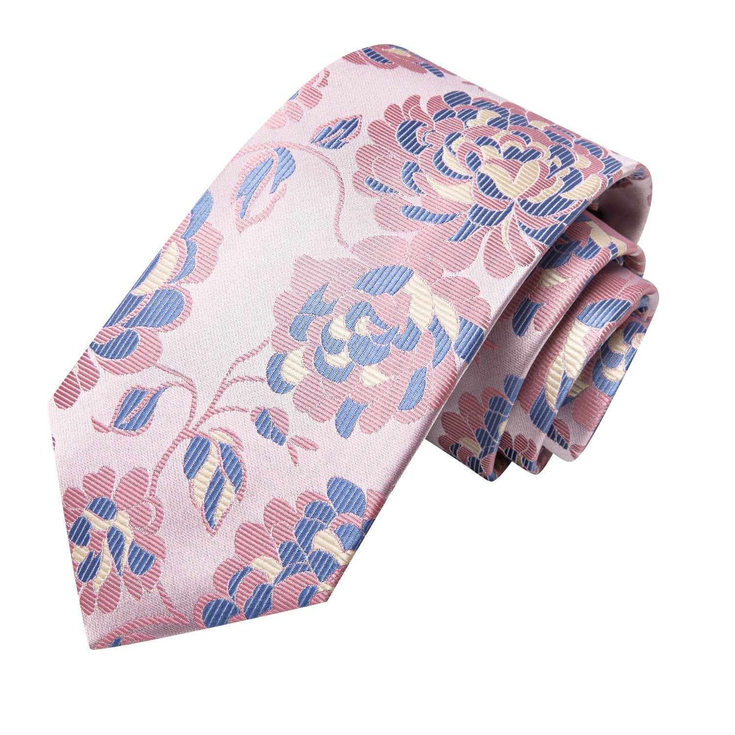GentCrest Blue Floral Tie Hanky Cufflinks Set - Image 4