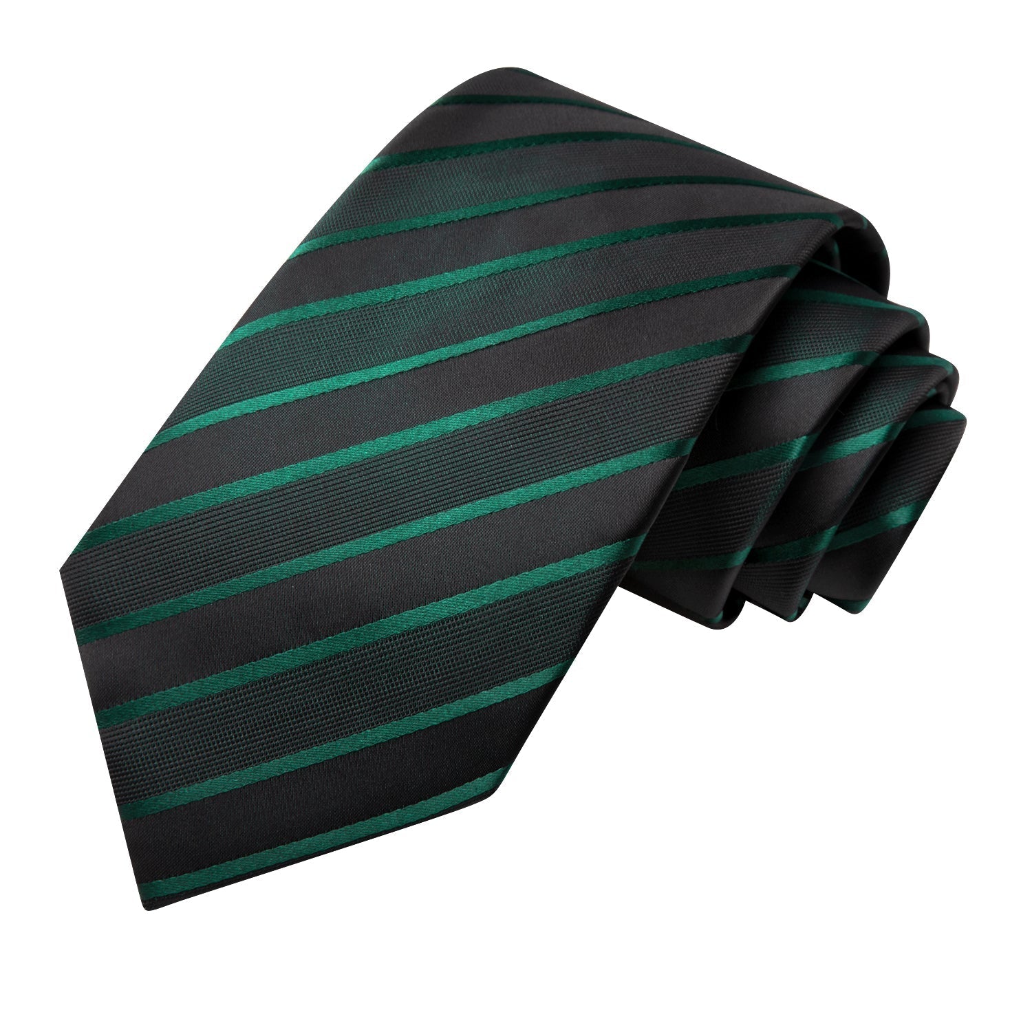 GentCrest Black Striped Tie Hanky Cufflinks Set - Image 4