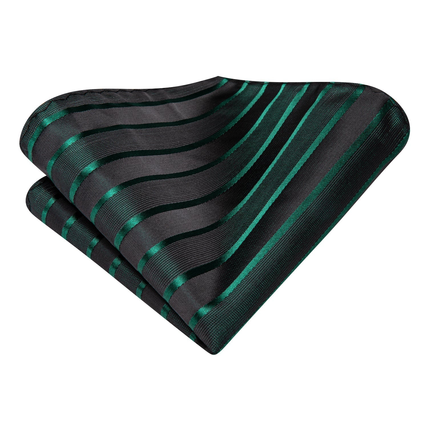 GentCrest Black Striped Tie Hanky Cufflinks Set - Image 5