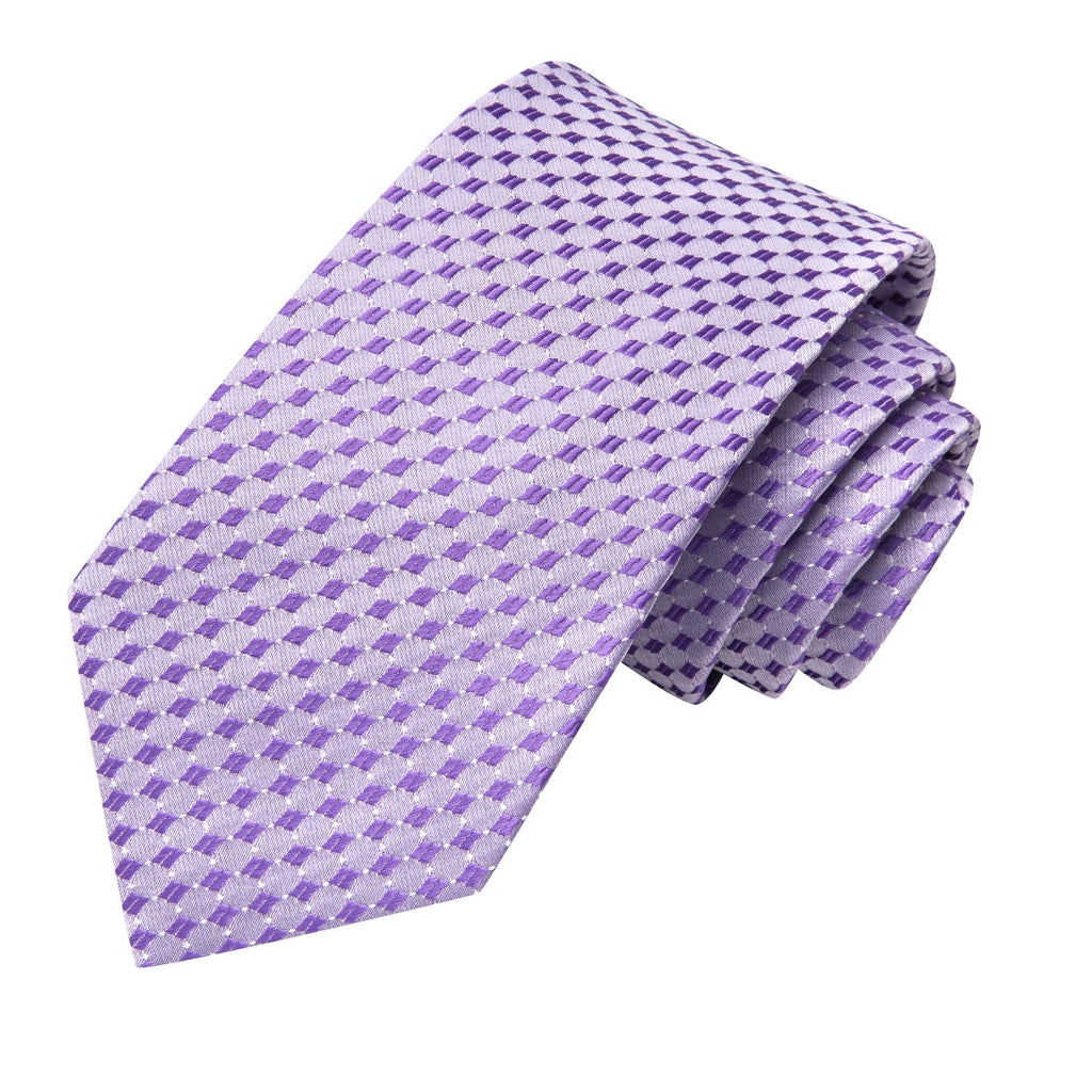 GentCrest Plum Geometric Tie Hanky Cufflinks Set - Image 4