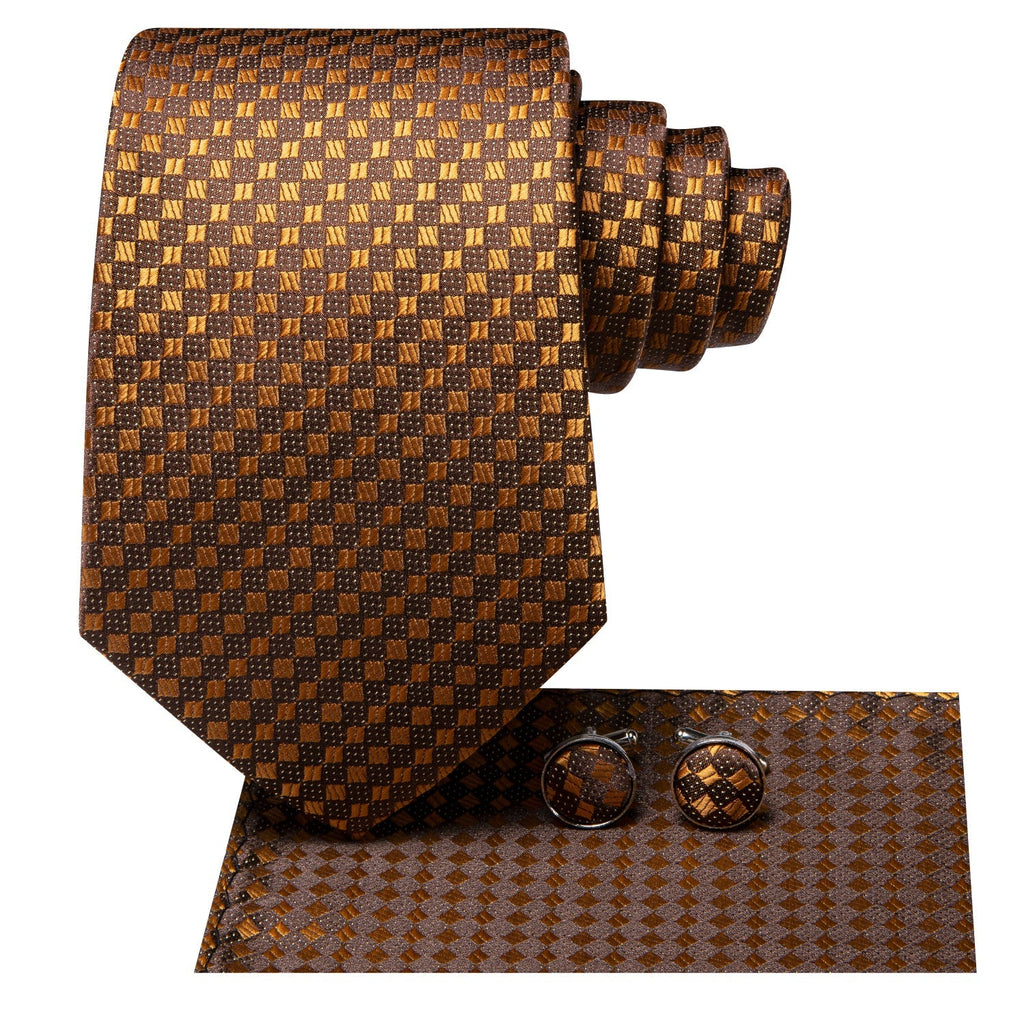 GentCrest Gold Striped Tie Hanky Cufflinks Set - Image 3
