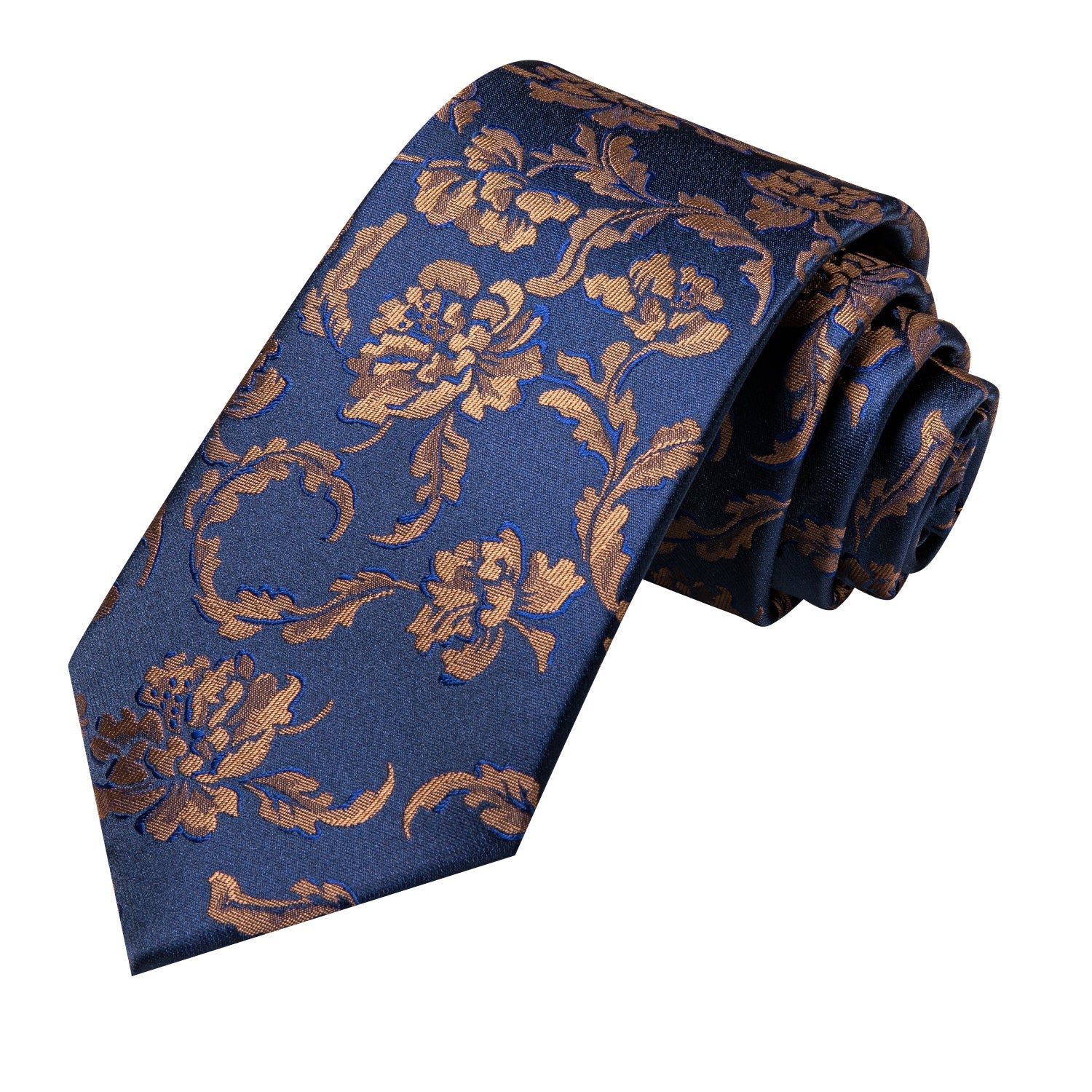 GentCrest Blue Floral Tie Hanky Cufflinks Set - Image 4