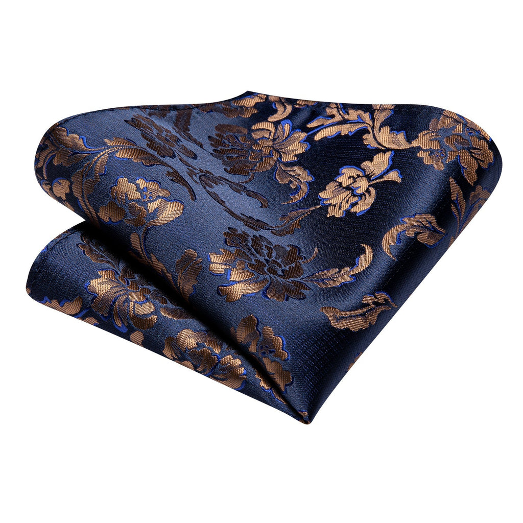 GentCrest Blue Floral Tie Hanky Cufflinks Set - Image 5