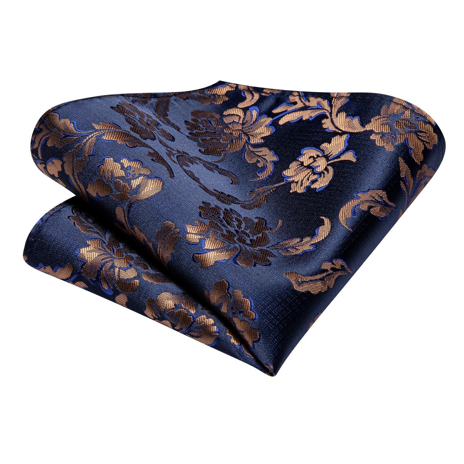 GentCrest Blue Floral Tie Hanky Cufflinks Set - Image 5