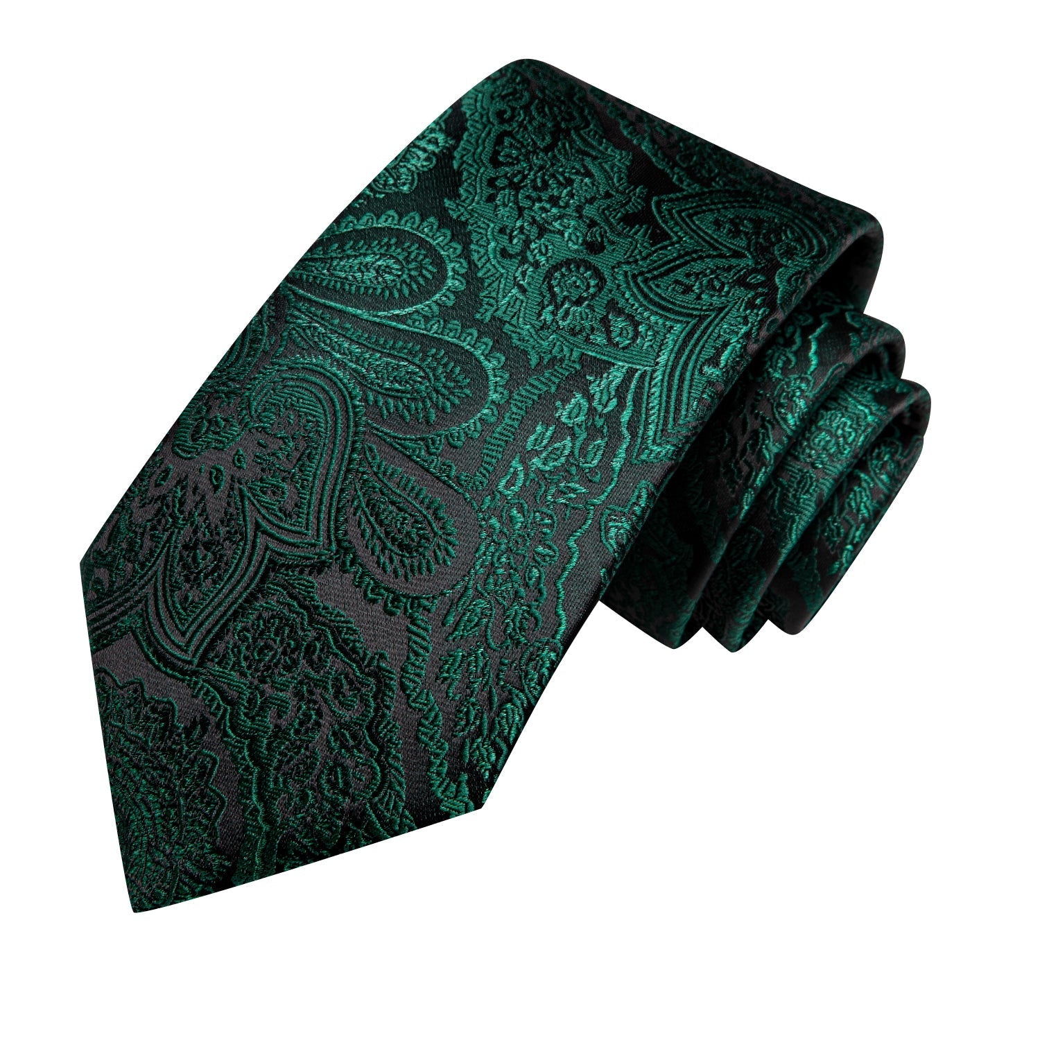 GentCrest Black Paisley Tie Hanky Cufflinks Set - Image 4