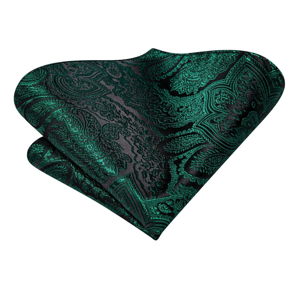 GentCrest Black Paisley Tie Hanky Cufflinks Set - Image 5