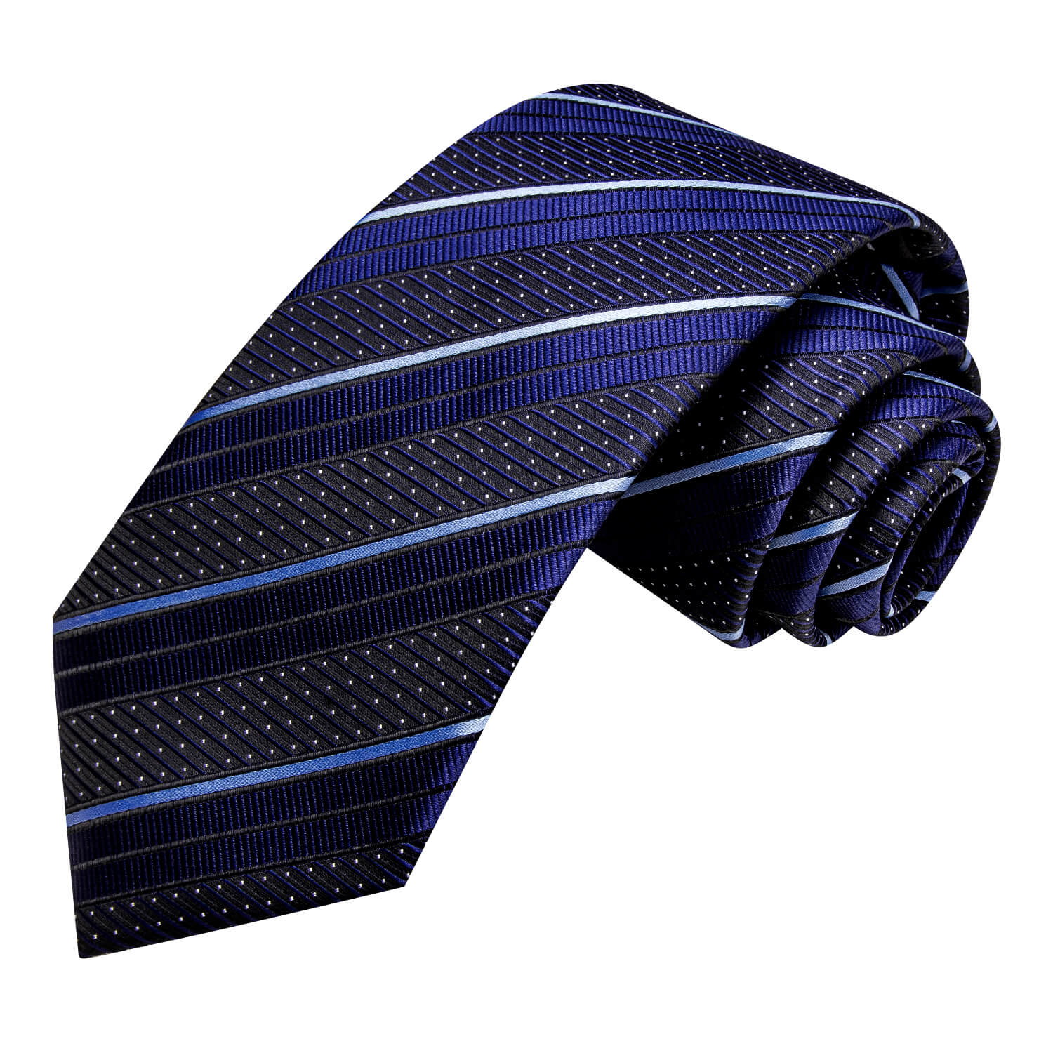 GentCrest Blue Striped Tie Hanky Cufflinks Set - Image 4