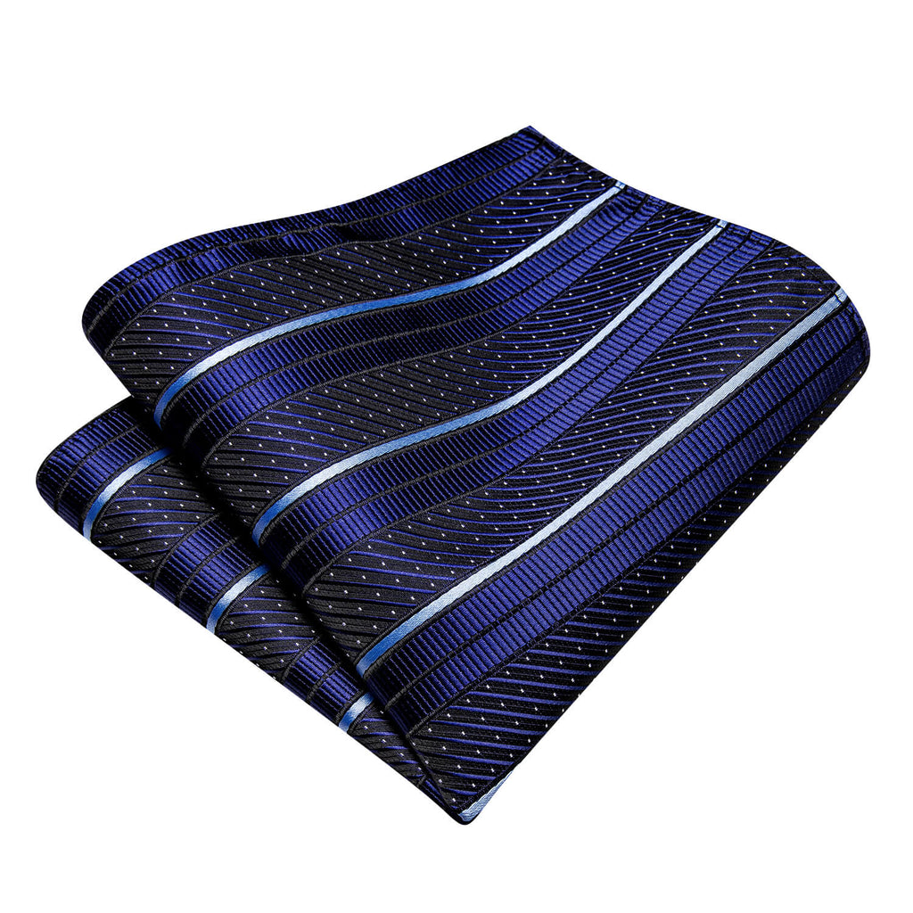 GentCrest Blue Striped Tie Hanky Cufflinks Set - Image 5