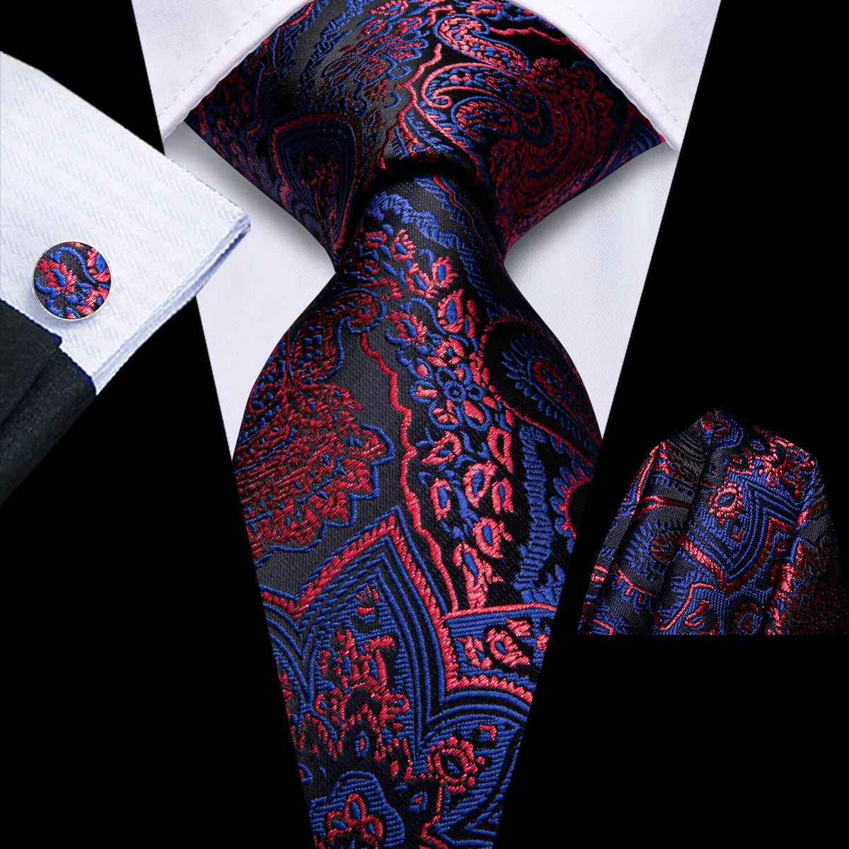GentCrest Blue Floral Tie Sets - Image 5