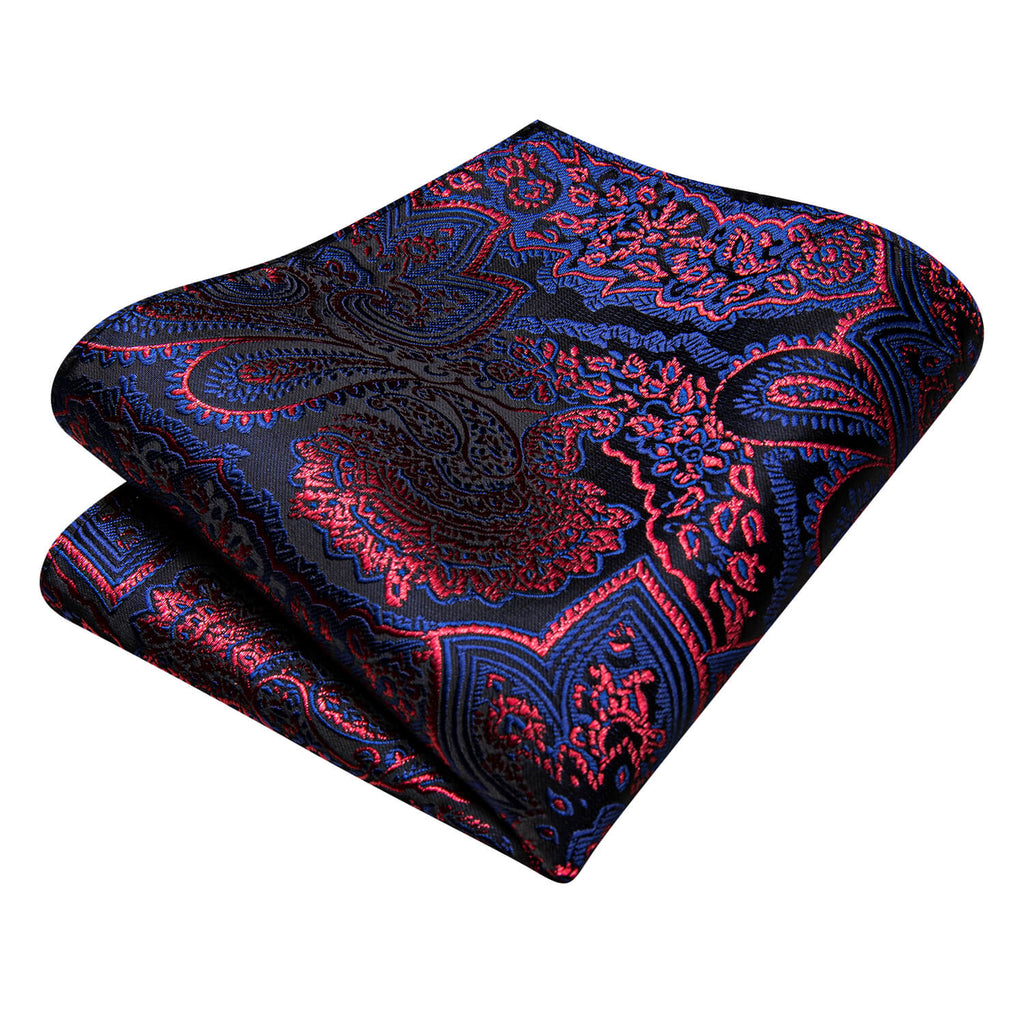 GentCrest Black Paisley Tie Hanky Cufflinks Set - Image 5