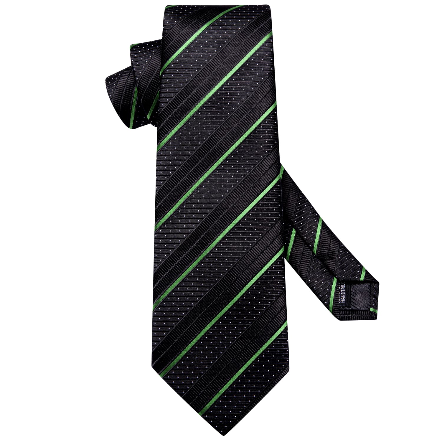GentCrest Black Striped Tie Hanky Cufflinks Set - Image 4