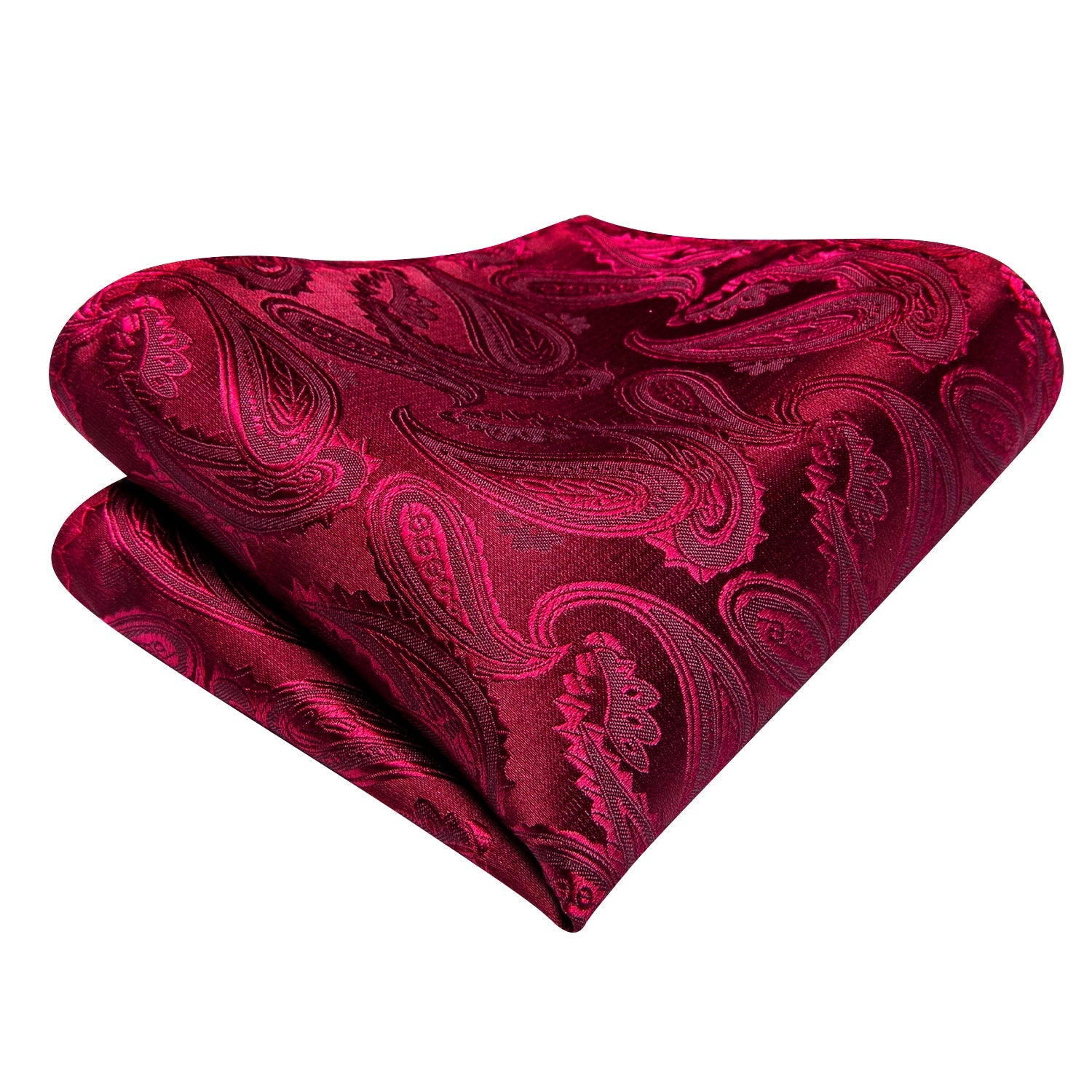 GentCrest Red Paisley Tie Hanky Cufflinks Set - Image 4