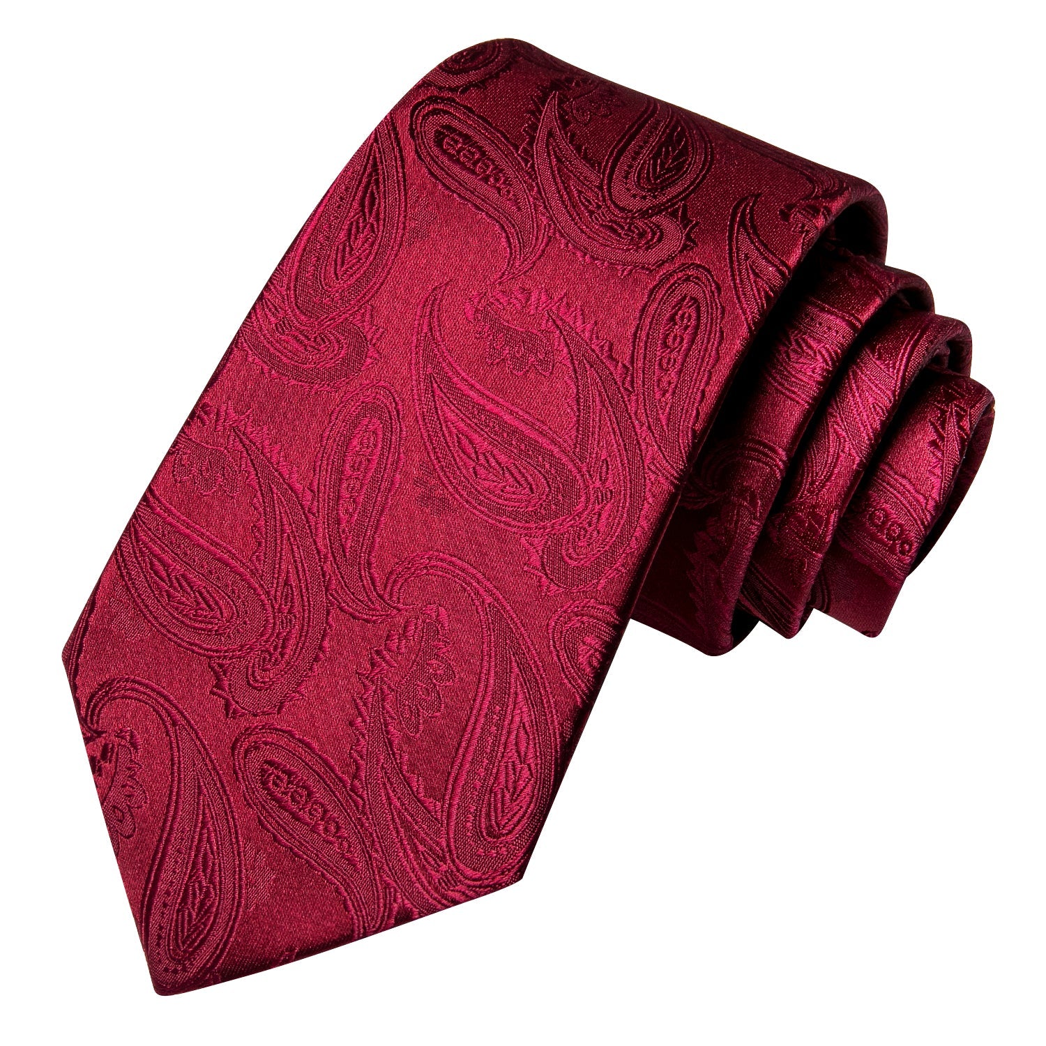 GentCrest Red Paisley Tie Hanky Cufflinks Set - Image 3