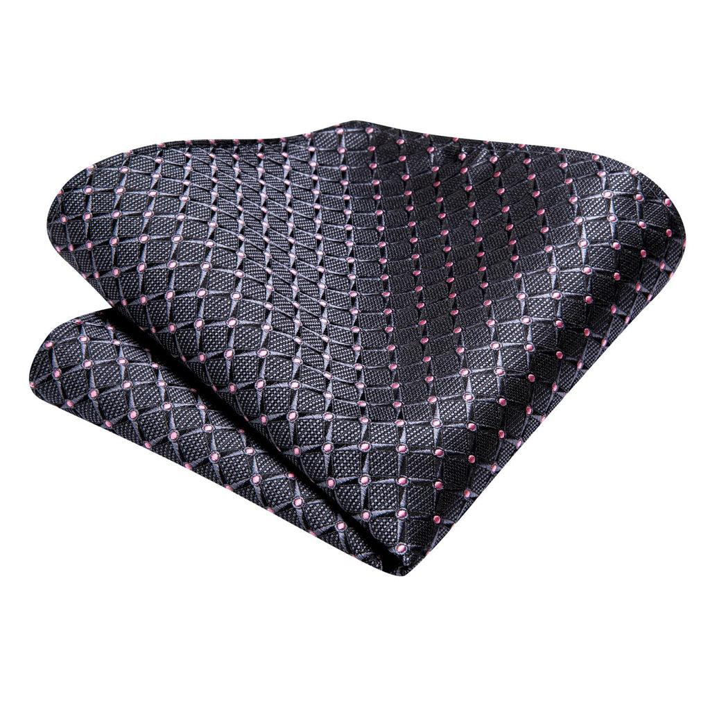 GentCrest Pink Plaid Tie Hanky Cufflinks Set - Image 5