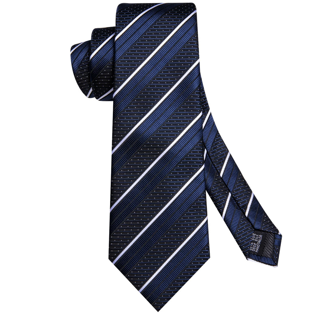 GentCrest Blue Striped Tie Hanky Cufflinks Set - Image 4