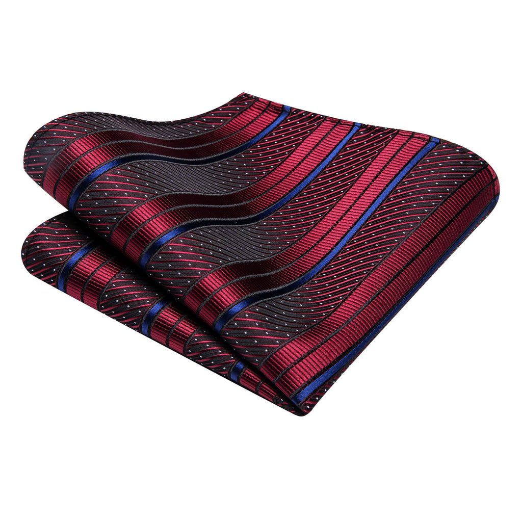GentCrest Red Striped Tie Hanky Cufflinks Set - Image 5
