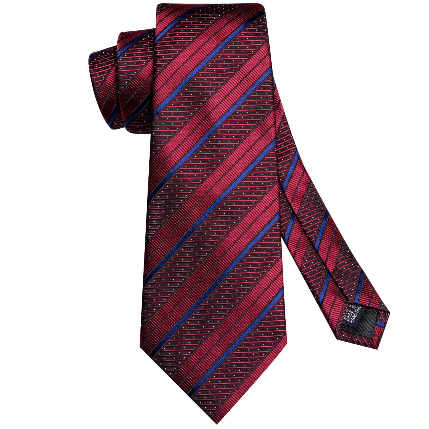 GentCrest Red Striped Tie Hanky Cufflinks Set - Image 4