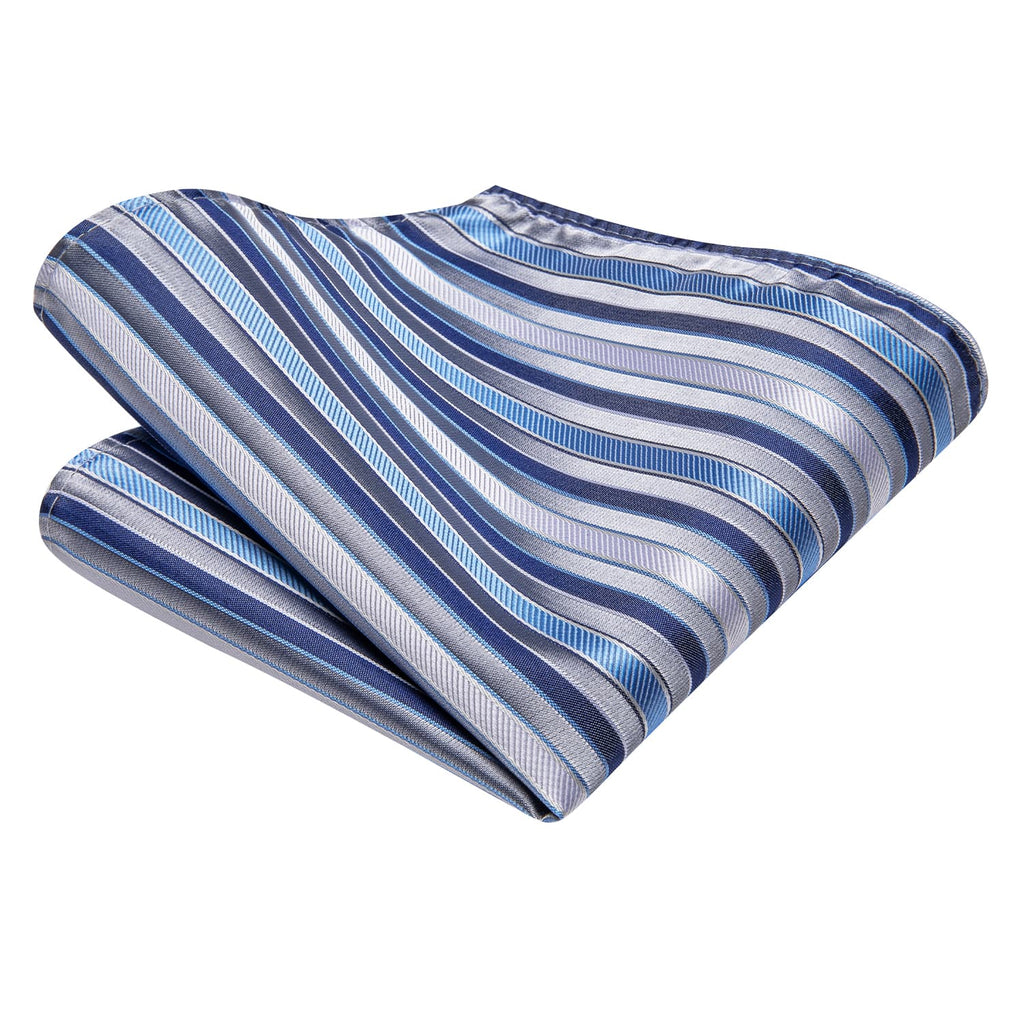 GentCrest Blue Striped Tie Hanky Cufflinks Set - Image 5